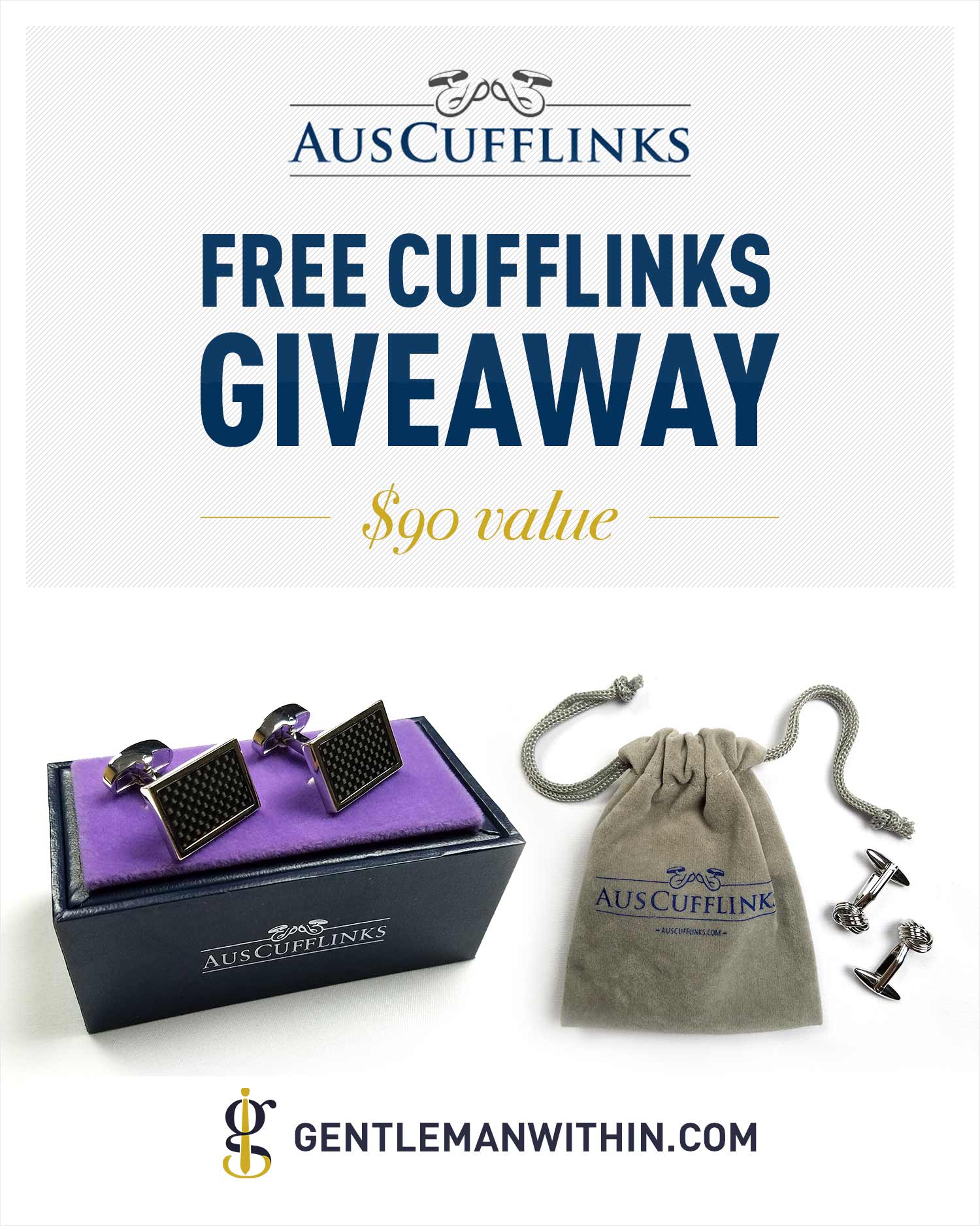 AusCufflinks Free Cufflinks Giveaway | Gentleman Within