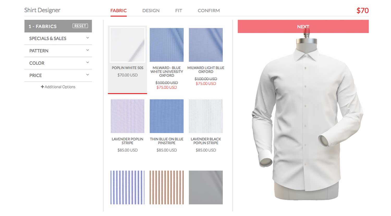 Custom Shirt Fabrics